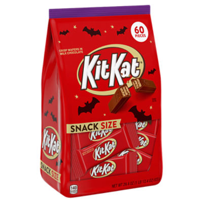 KIT KAT® Milk Chocolate Snack Size, Halloween Wafer Candy Bars Bag, 29.4 oz