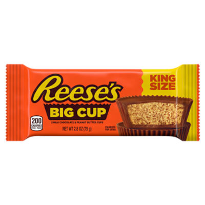 REESE'S Big Cup Milk Chocolate King Size Peanut Butter Cups, Candy Pack