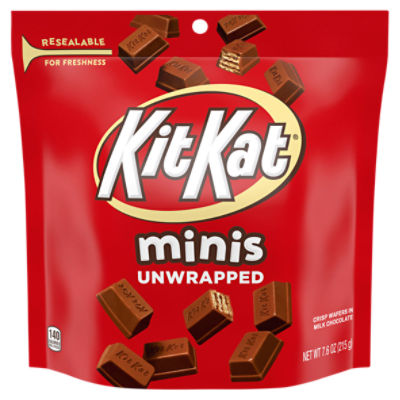 KIT KAT® Minis Unwrapped Milk Chocolate Wafer Candy Bag, 7.6 oz ShopRite