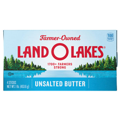 Land O Lakes® Unsalted Butter, 1 lb in 4 Sticks Price Rite
