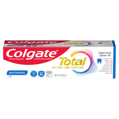 Colgate Total Whitening Gel Toothpaste, 3.3 oz
