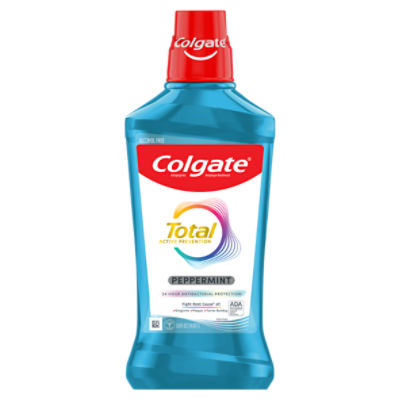 Colgate Total Peppermint Mouthwash, 33.8 fl oz