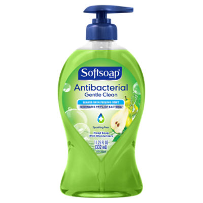 Softsoap Antibacterial Liquid Hand Soap Pump, Gentle Clean, Sparkling Pear 11.25 Fluid Ounce