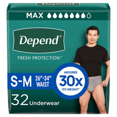 Depend Fresh Protection Adult Incontinence Underwear Maximum, Small