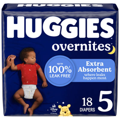 Huggies Overnites Size 5 Over 27 lb, Diapers