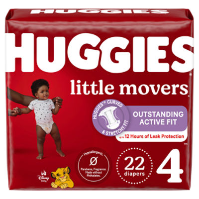 Huggies Little Movers Baby Diapers Size 4