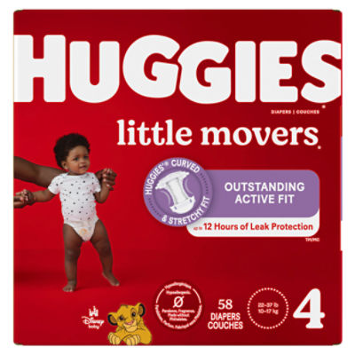 HUGGIES Little Movers Size 4 2237 lb, Diapers