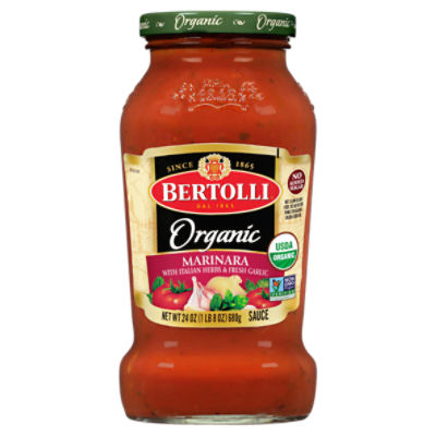 Bertolli Organic Marinara Sauce with Italian Herbs & Fresh Garlic, 24