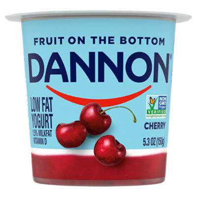 Dannon Cherry Fruit on the Bottom, Lowfat Yogurt