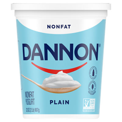 Dannon Plain Nonfat Yogurt, 32 ounce Quart Fairway