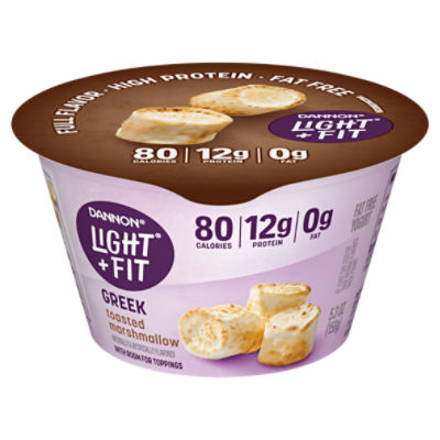 Dannon Light + Fit Toasted Marshmallow Greek Nonfat Yogurt, 5.3 ounce