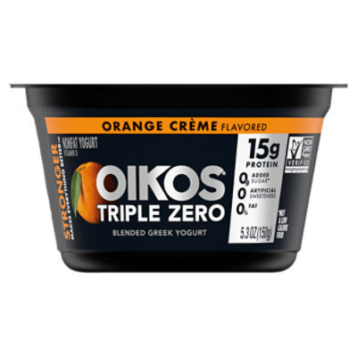 Oikos Triple Zero Orange Crème Flavored, Nonfat Yogurt