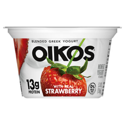 Oikos Blended Strawberry Greek Nonfat Yogurt, 5.3 oz. ShopRite