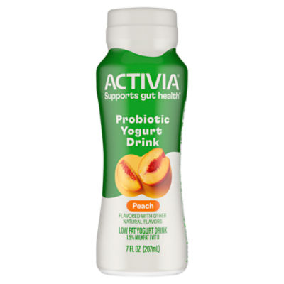 Activia Peach Flavor Lowfat Yogurt Drink, 7 fl oz