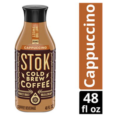 SToK Cold Brew Coffee, Cappuccino, 48 FL ounce Bottle ShopRite
