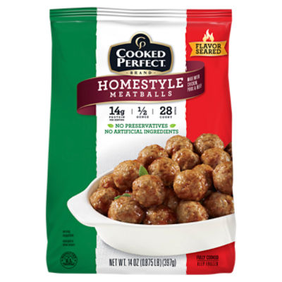 COOKED PERFECT Homestyle Meatballs Bite Size, 14 oz ShopRite