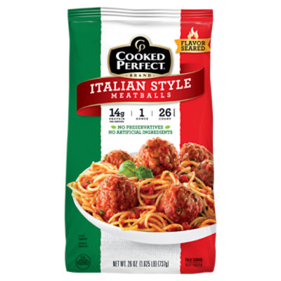 Cooked Perfect Italian Style Meatballs Dinner Size, 26 oz ShopRite