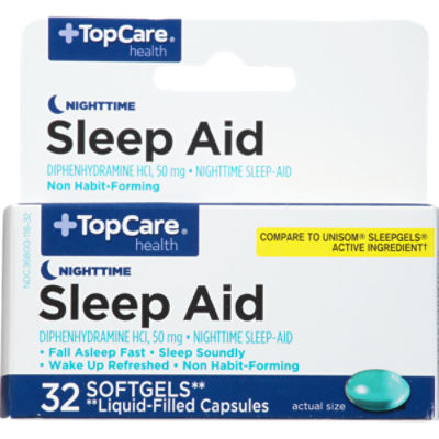 TopCare Sleep Aid Liquid Caplets, 32 each The Fresh Grocer