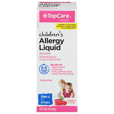 Top Care Children's Allergy Medicine Cherry, 4 fl oz