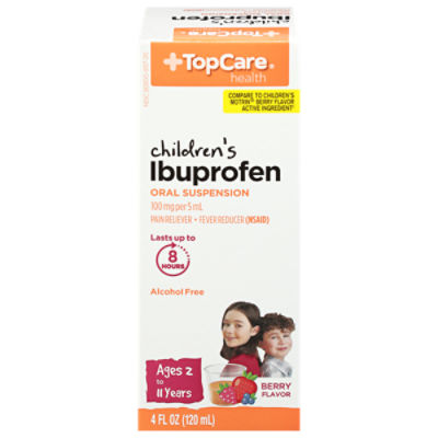 TopCare Ibuprofen Oral Suspension Children's Berry, 4 fl oz The