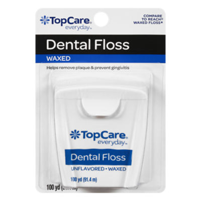 Top Care Waxed Dental Floss Unflavored, 1 each