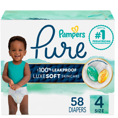 Pampers Pure Protection Diapers Size 4 58 Count ShopRite