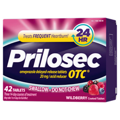 Prilosec OTC Wildberry Acid Reducer Coated, Tablets