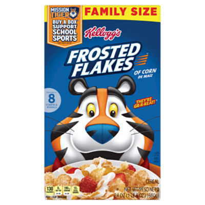 Kellogg's Frosted Flakes Original Cold Breakfast Cereal, 24 oz