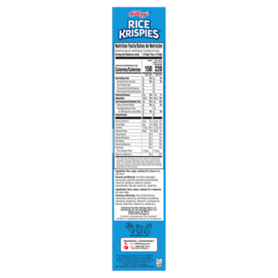 Rice Krispies Nutrition Facts Label Blog Dandk