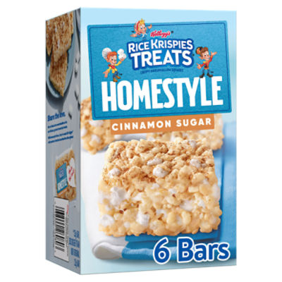 Rice Krispies Treats Homestyle Cinnamon Sugar Marshmallow Snack Bars, 6.98 oz, 6 Count ShopRite