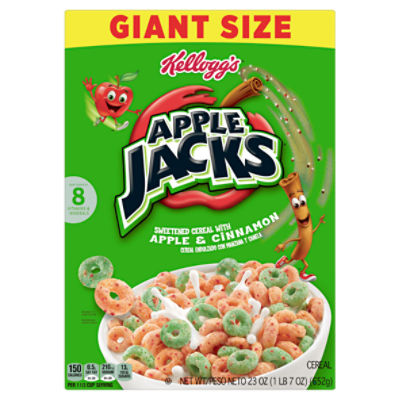 Kellogg's Apple Jacks Breakfast Cereal, 8 Vitamins and Minerals