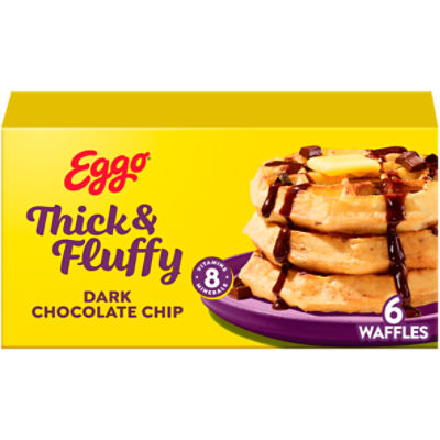Eggo Thick and Fluffy Dark Chocolate Chip Frozen Waffles, Frozen