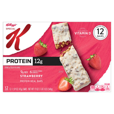 Kellogg's Special K Protein Bars, Meal Replacement, Strawberry, 19oz