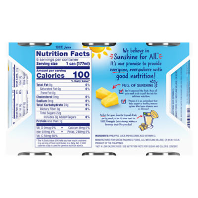 Dole Juice Nutrition Facts Besto Blog