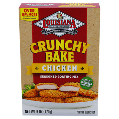Louisiana Fish Fry Products Crunchy Bake Chicken Seasoned Coating Mix