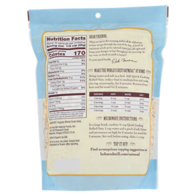 Quick Oats Nutrition Facts Cooked Besto Blog