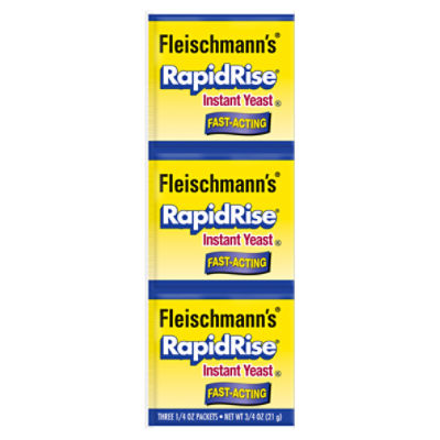 Fleischmann's RapidRise FastActing Instant Yeast, 1/4 oz, 3 count
