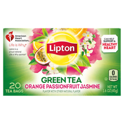 Lipton Green Orange Passionfruit Jasmine, Tea Bags