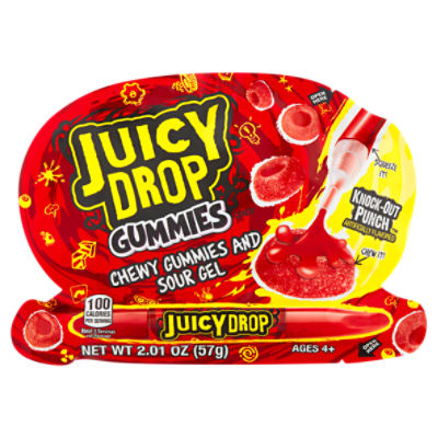 Juicy Drop Watermelon Blast Chewy Gummies and Sour Gel, 2.01 oz ShopRite