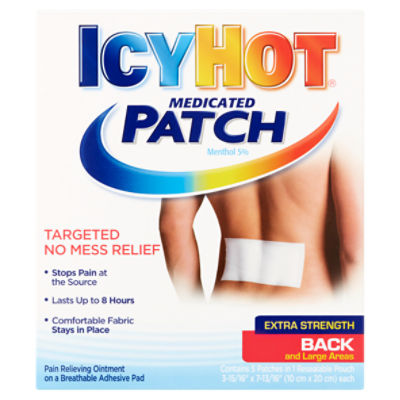 Icy Hot Extra Strength Back and Large Areas, Medicated Patch