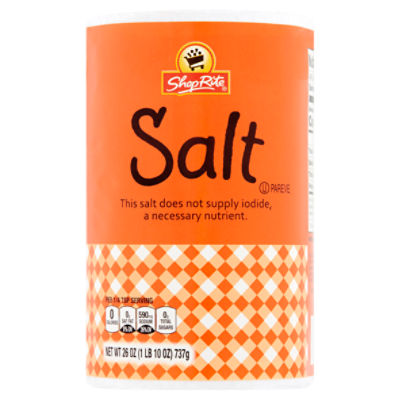 ShopRite Salt, 26 oz