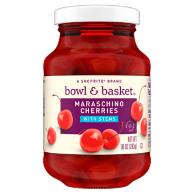 ShopRite Maraschino Cherries with Stems, 10 oz