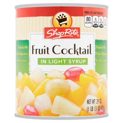ShopRite Light Syrup, Fruit Cocktail