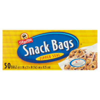 ShopRite Zipper Seal Snack Bags, 50 count