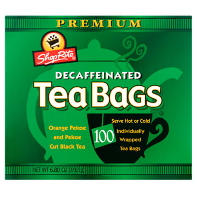 ShopRite Premium Decaffeinated Orange Pekoe and Pekoe Cut , Black Tea Bags