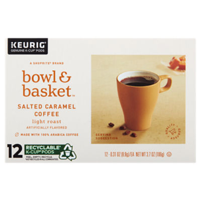 Bowl & Basket Light Roast Salted Caramel Coffee KCup Pods, 0.31 oz, 12