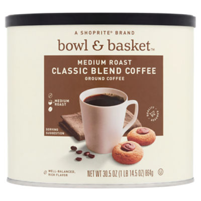 Bowl & Basket Classic Blend Medium Roast Ground Coffee, 30.5 oz