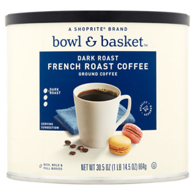 Bowl & Basket Dark French Roast Ground Coffee, 30.5 oz