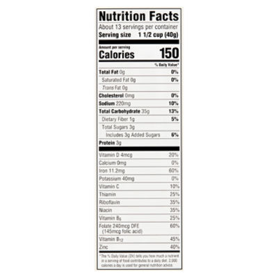 Corn Flakes Nutrition Facts Label