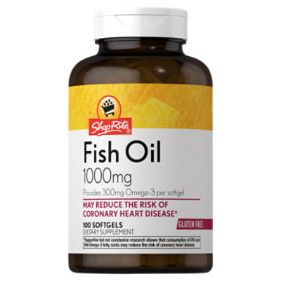 ShopRite Fish Oil Dietary Supplement, 1000 mg, 100 count